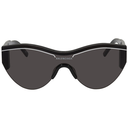 Balenciaga BB0004S 001 Shield Sunglasses – Black/Grey