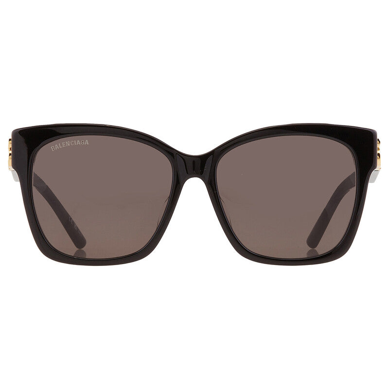 Balenciaga BB0102SA 001 Square Sunglasses – Black/Gold
