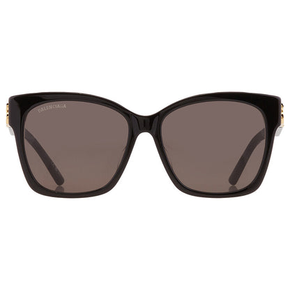 Balenciaga BB0102SA 001 Square Sunglasses – Black/Gold