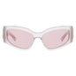 Balenciaga BB0321S 012 Cat Eye Sunglasses – Transparent White/Pink