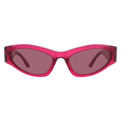 Balenciaga BB0387S 003 Cat Eye Sunglasses – Transparent Burgundy/Violet