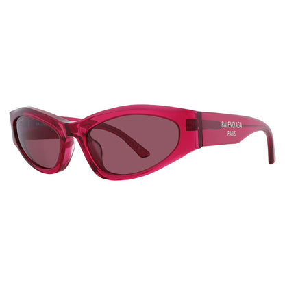 Balenciaga BB0387S 003 Cat Eye Sunglasses – Transparent Burgundy/Violet