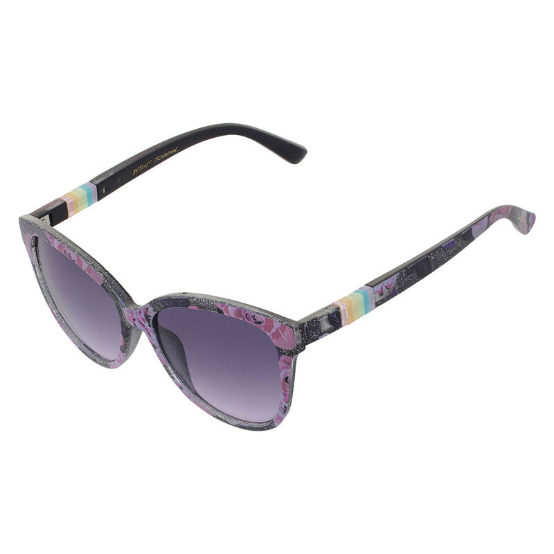 Betsey Johnson Cat Eye Sunglasses – Black/Smoke (10263556.CGR)