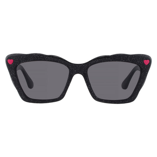 Betsey Johnson Cat Eye Sunglasses – Black/Smoke (10266329.CGR)