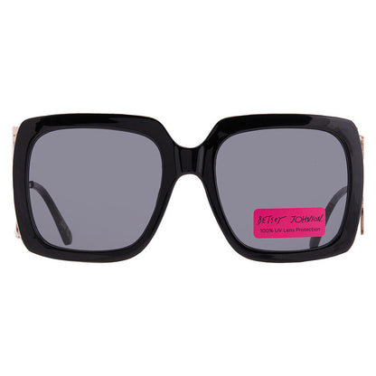 Betsey Johnson Square Sunglasses – Black/Smoke (10260844.LTS)