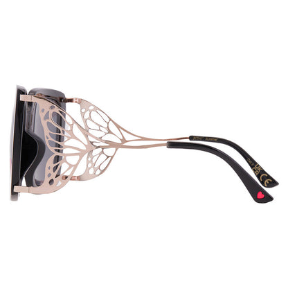 Betsey Johnson Square Sunglasses – Black/Smoke (10260844.LTS)