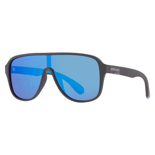Body Glove-Polarized Blue Mirror Shield Unisex Sunglasses