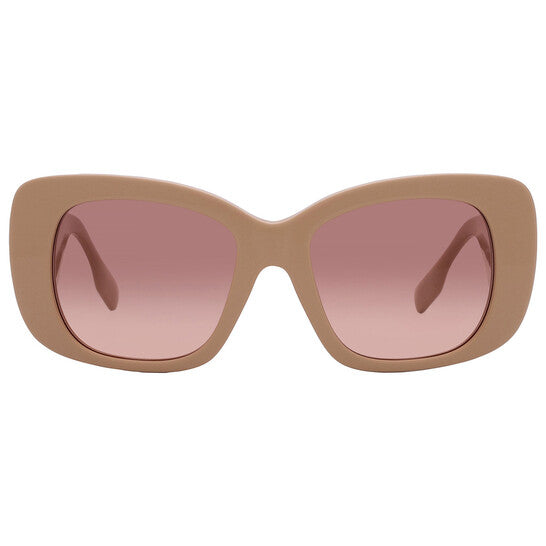 Burberry  Brown Pink Gradient Square Ladies Sunglasses