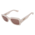 Calvin Klein  Brown Rectangular Unisex Sunglasses