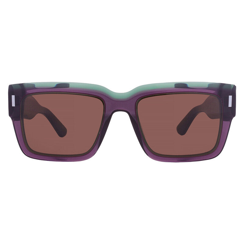 Calvin Klein CK23538S Square Sunglasses — Violet / Brown