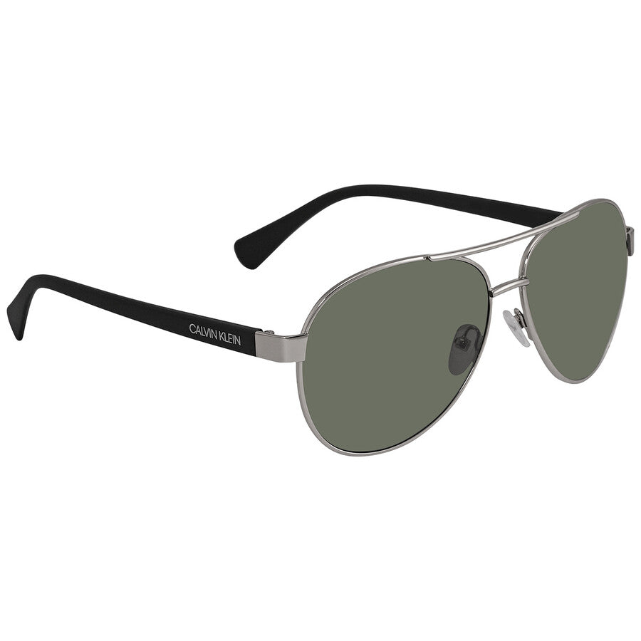 Calvin Klein  Green Pilot Men's Sunglasses