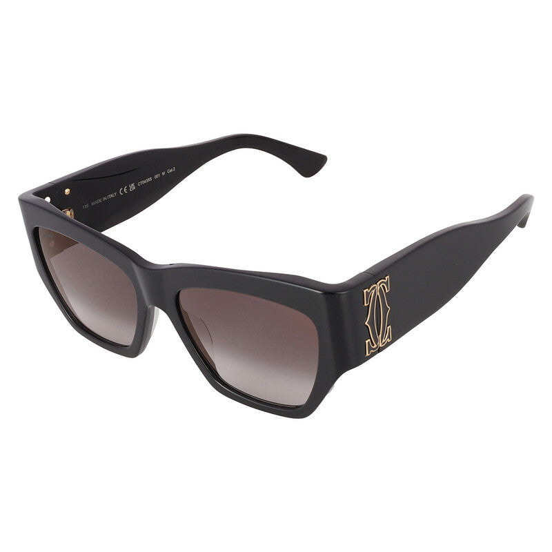 Cartier C Decor Cat Eye Sunglasses – Black/Grey (CT0435S)