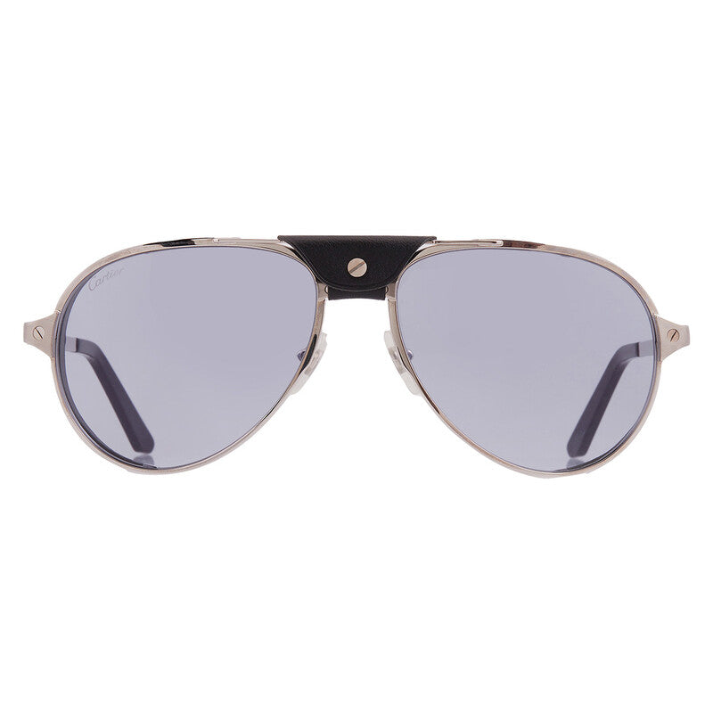 Cartier Santos de Cartier Pilot Sunglasses – Silver/Grey (CT0296S)