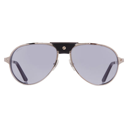 Cartier Santos de Cartier Pilot Sunglasses – Silver/Grey (CT0296S)
