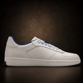 Burberry Men's White Leather Lace-Up Low Top Sneakers