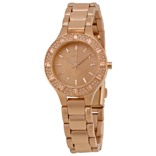 DKNY Chambers Rose Dial Rose Gold-tone Ladies Watch