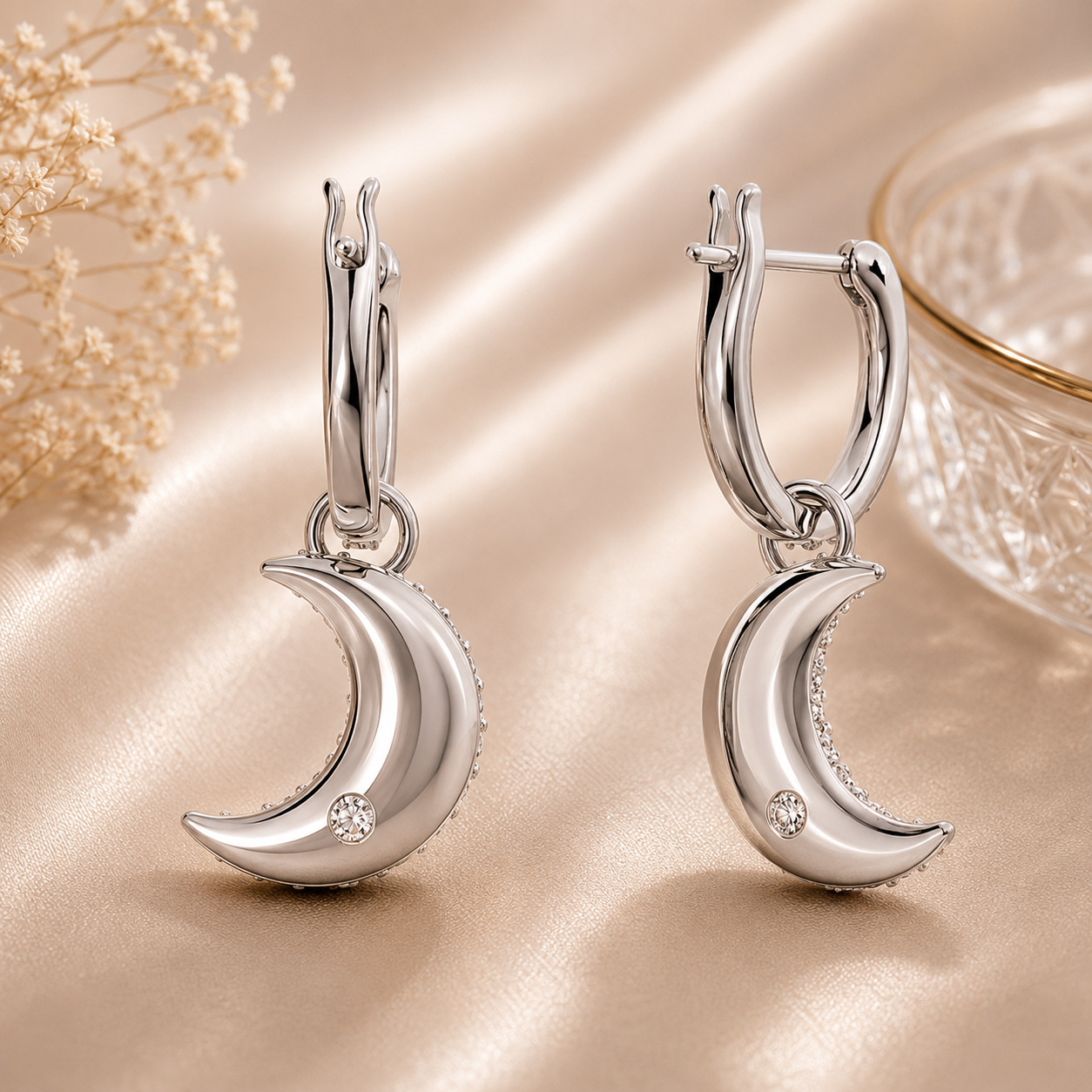 Swarovski Rhodium Plated Lunda Drop Earrings