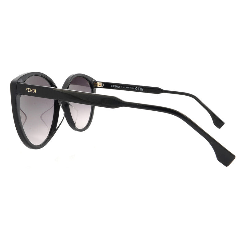 Fendi FE40029U 01B Cat Eye Sunglasses – Shiny Black/Gradient Smoke