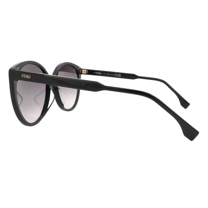 Fendi FE40029U 01B Cat Eye Sunglasses – Shiny Black/Gradient Smoke