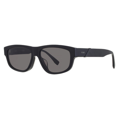 Fendi FE40157F 01A Geometric Sunglasses – Shiny Black/Grey