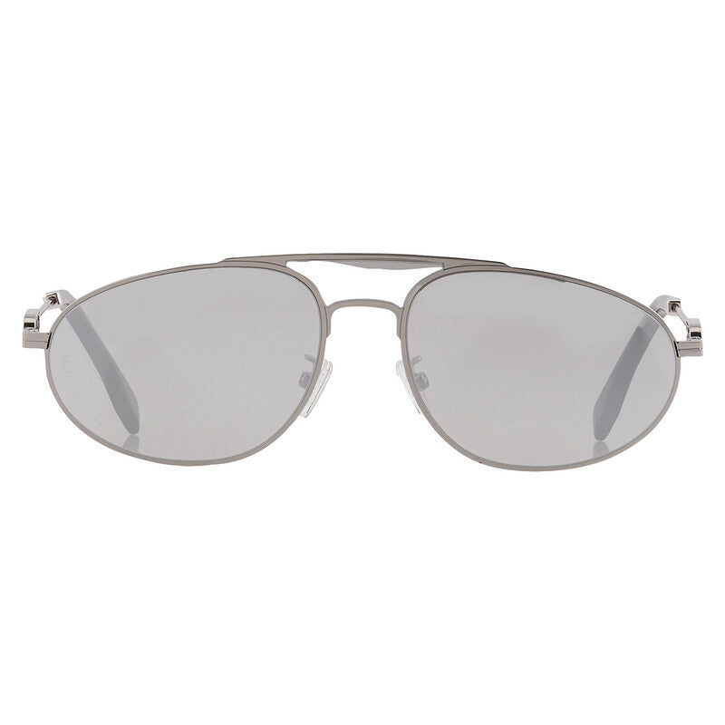 Fendi FE40072U 14C Pilot Sunglasses – Shiny Light Ruthenium/Smoke Mirror