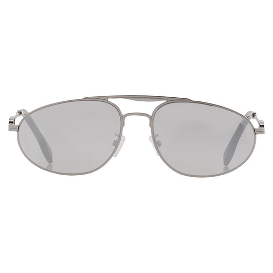 Fendi FE40072U 14C Pilot Sunglasses – Shiny Light Ruthenium/Smoke Mirror