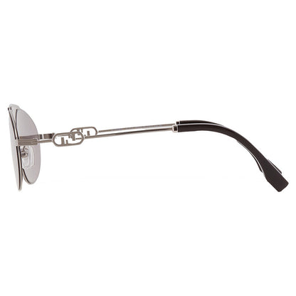 Fendi FE40072U 14C Pilot Sunglasses – Shiny Light Ruthenium/Smoke Mirror