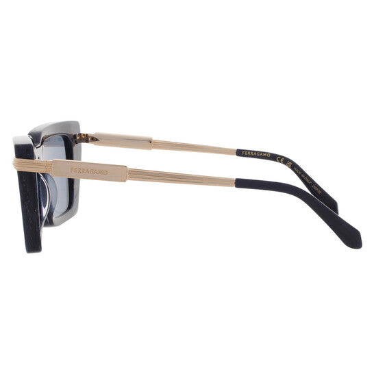Ferragamo  Blue Rectangular Ladies Sunglasses