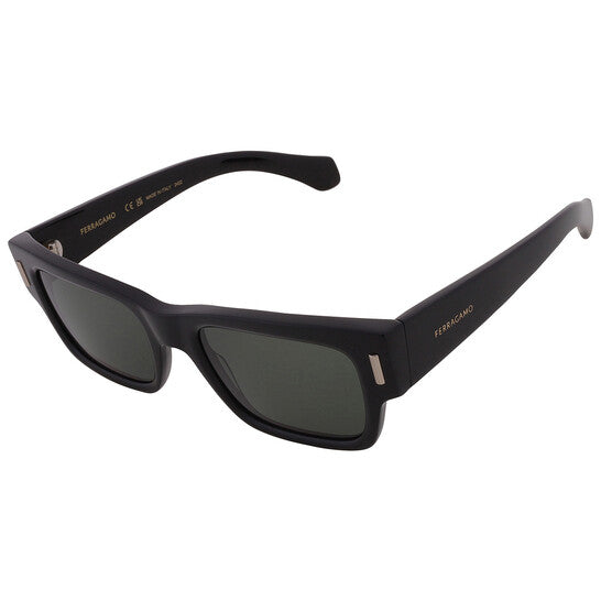 Ferragamo  Green Rectangular Men's Sunglasses