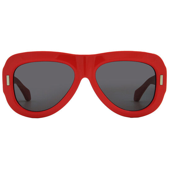 Ferragamo  Grey Oval Ladies Sunglasses