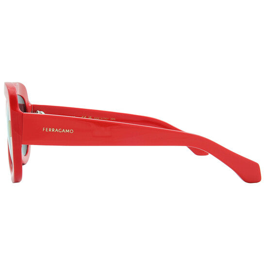 Ferragamo  Grey Oval Ladies Sunglasses