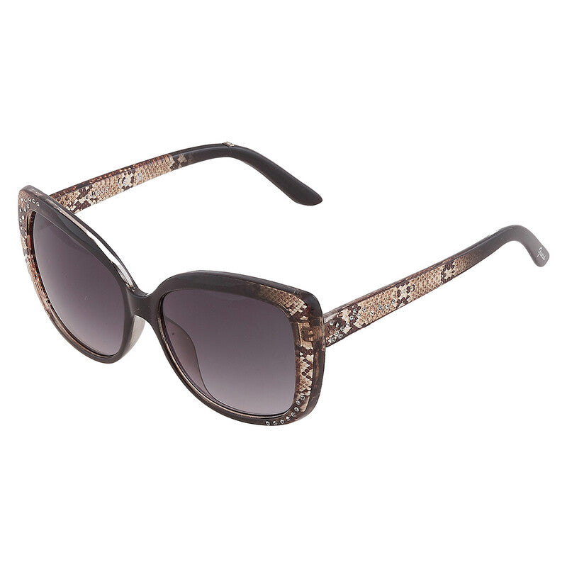Guess Factory Butterfly Sunglasses – Black/Snakeskin Print Smoke Gradient (GF0383)