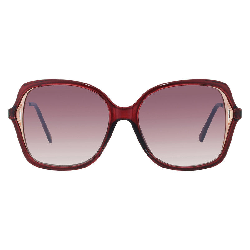 Nine West Women's Semi-Rimless Butterfly Sunglasses – Wine