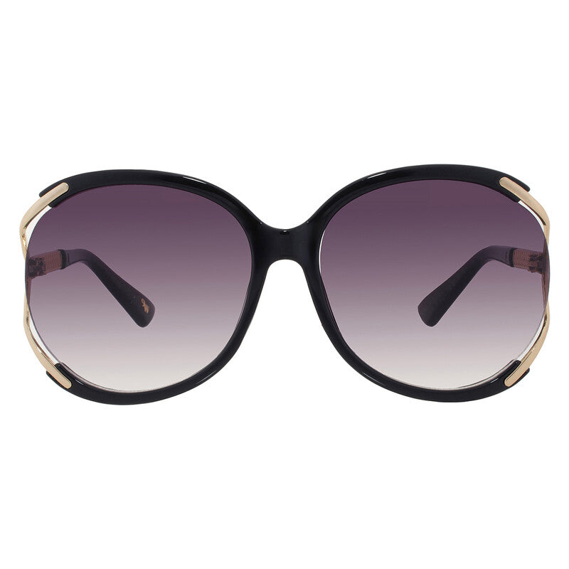 Nine West Women's Semi-Rimless Oval Sunglasses – Black