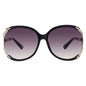 Nine West Women's Semi-Rimless Oval Sunglasses – Black