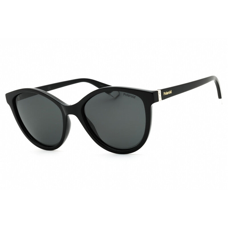 Polaroid PLD 4133/S/X Women's Polarized Oval Sunglasses – Shiny Black