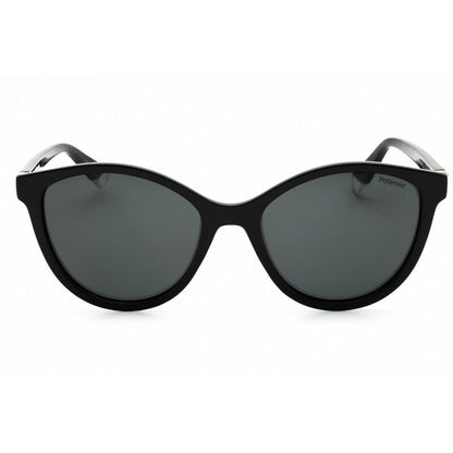 Polaroid PLD 4133/S/X Women's Polarized Oval Sunglasses – Shiny Black