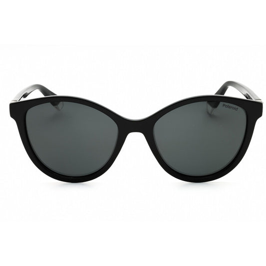 Polaroid PLD 4133/S/X Women's Polarized Oval Sunglasses – Shiny Black