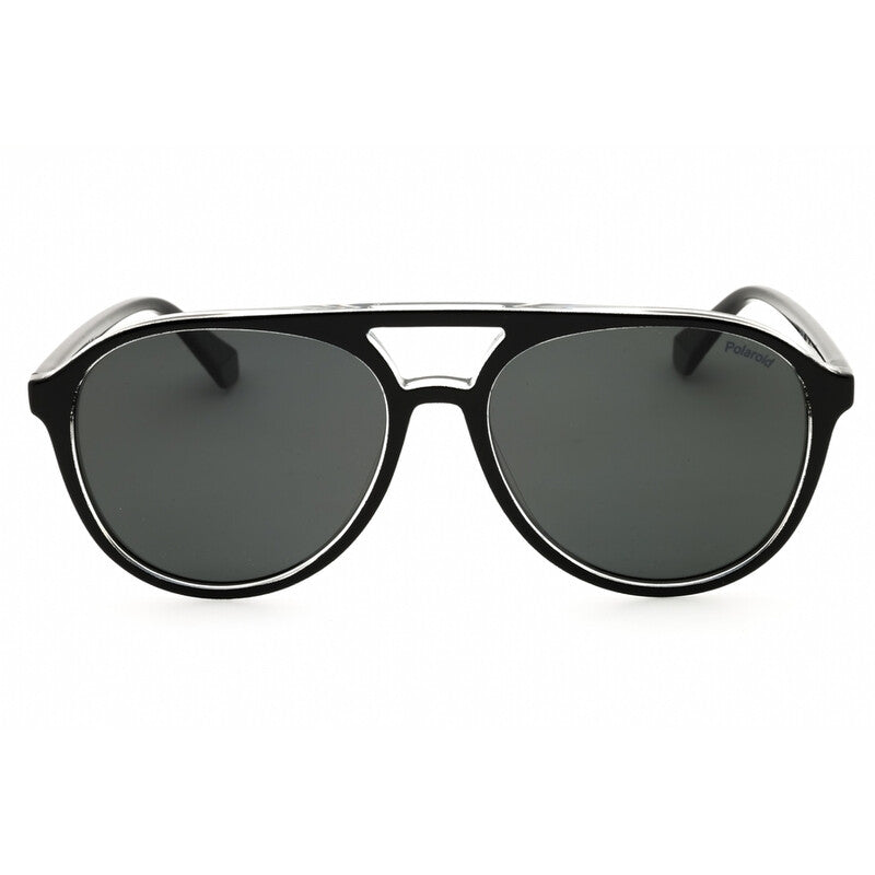Polaroid PLD 4162/S Unisex Polarized Pilot Sunglasses – Black Crystal
