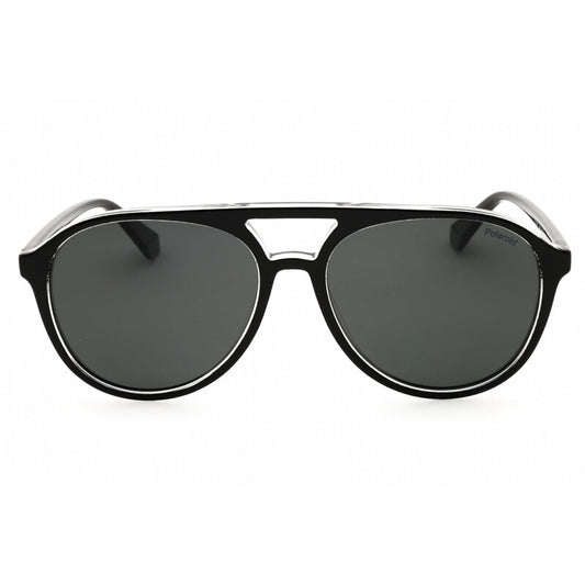 Polaroid PLD 4162/S Unisex Polarized Pilot Sunglasses – Black Crystal