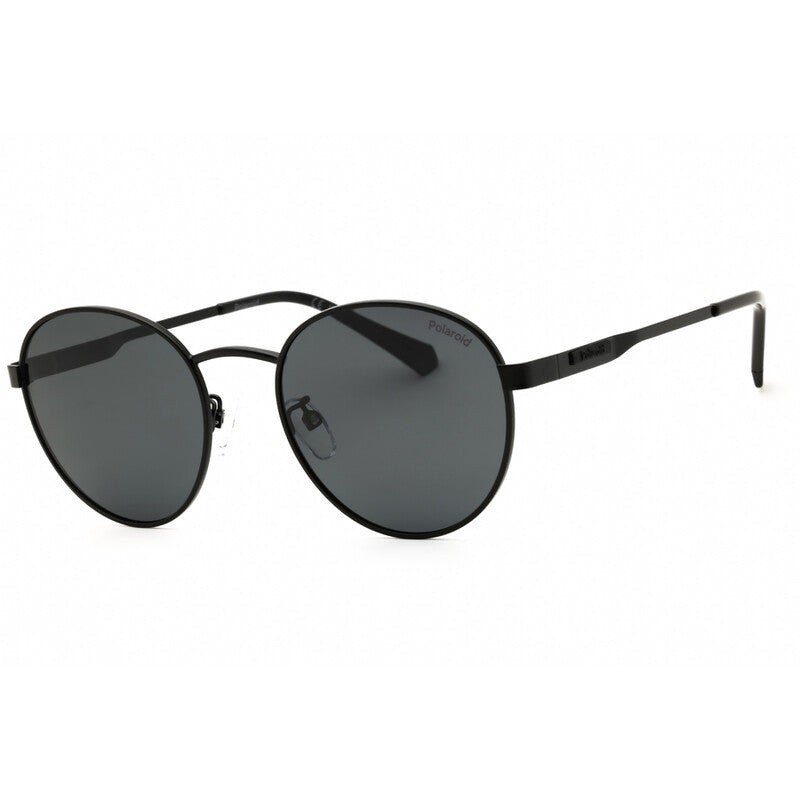 Polaroid PLD 2144/G/S/X Unisex Polarized Round Sunglasses – Matte Black