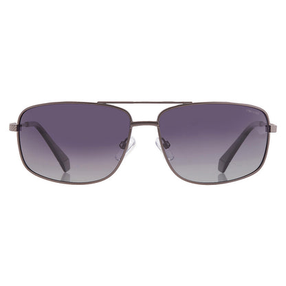 Polaroid PLD 2101/S Unisex Polarized Rectangular Sunglasses – Dark Ruthenium
