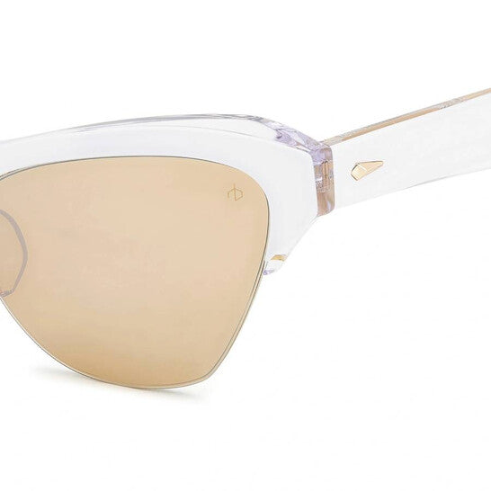 Rag And Bone  Brown Silver Flash Mirror Cat Eye Ladies Sunglasses