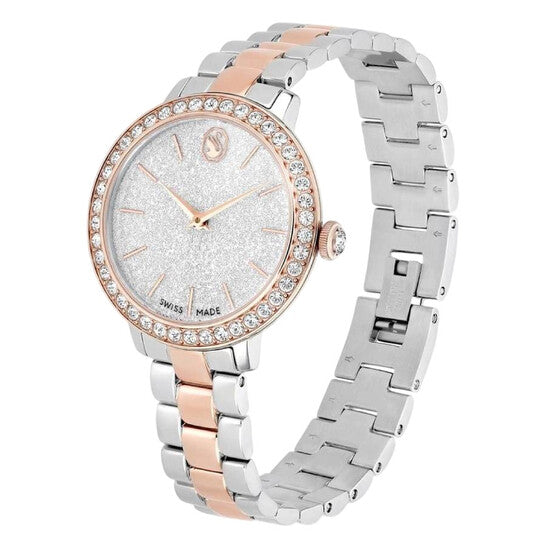 Swarovski Matrix Quartz Crystal Two-Tone Ladies Watch
