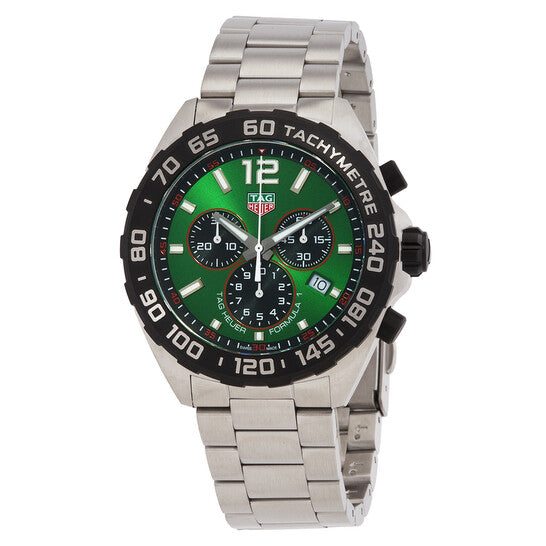 Tag Heuer 43mm Formula 1 Chronograph Quartz Green Dial Men's Watch
