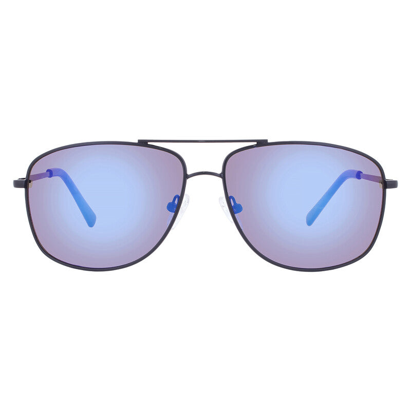 Timberland TB7288 Men's Mirrored Pilot Sunglasses – Shiny Black