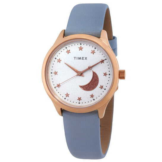 Timex Celestial Quartz White Dial Ladies Watch