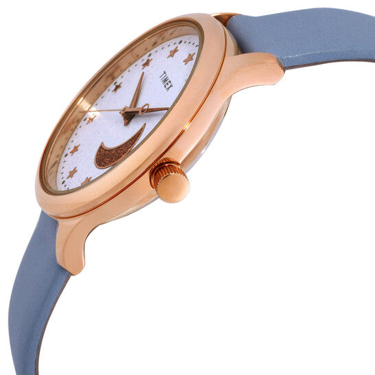 Timex Celestial Quartz White Dial Ladies Watch