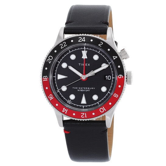 Timex Waterbury Traditional GMT Quartz Black Dial Coke Bezel Men's Watch