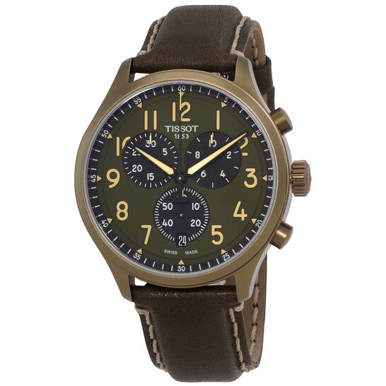 Tissot Chrono XL Quartz Khaki Dial Men's Watch